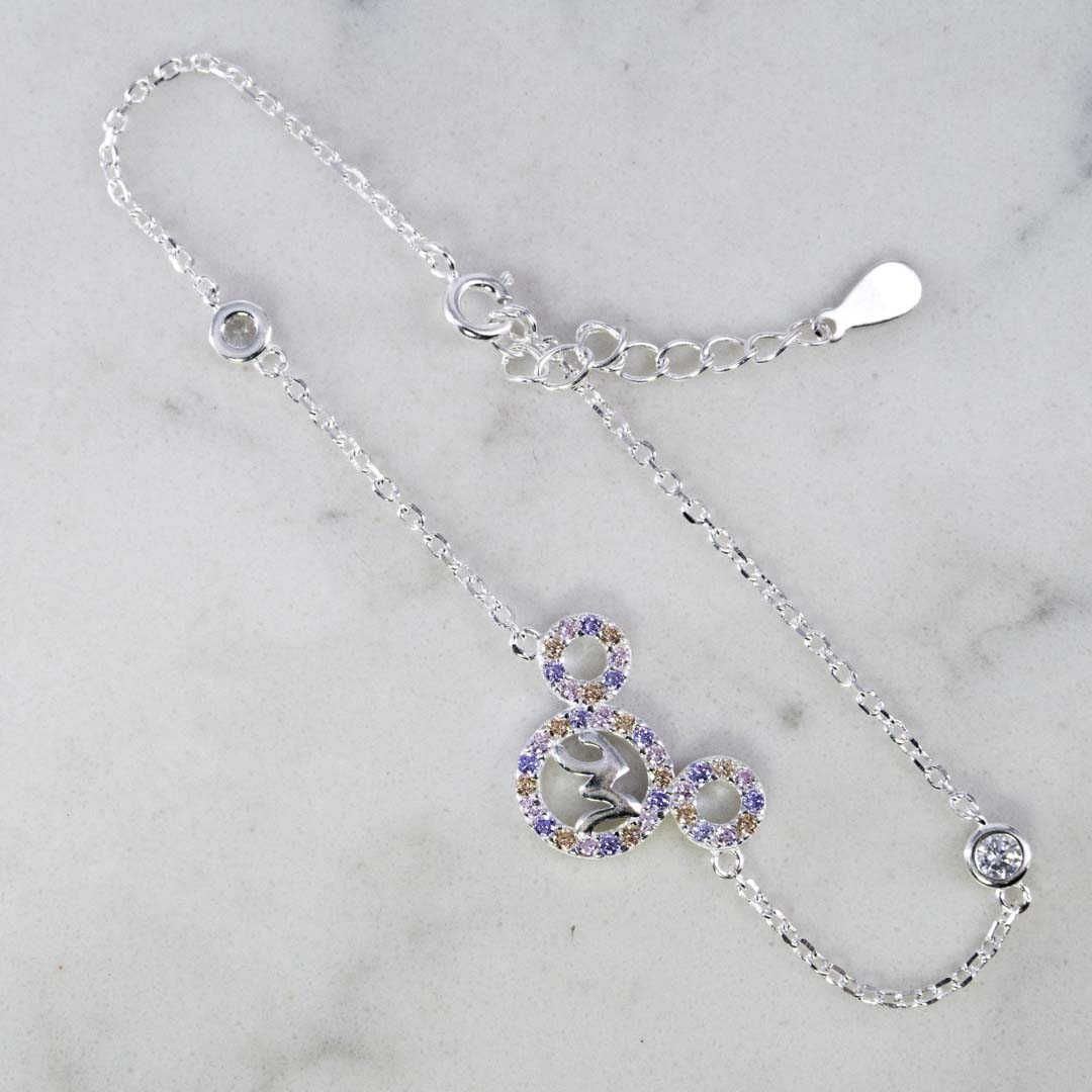 PULSERA SILUETA MICKEY CIRCONES COLORES 18CM - Imagen 2