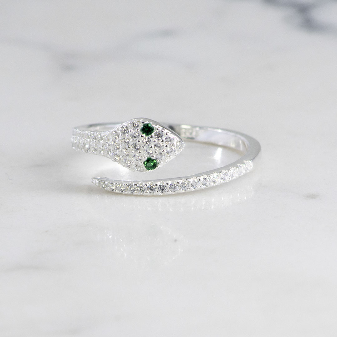 ANILLO SERPIENTE CIRCONES