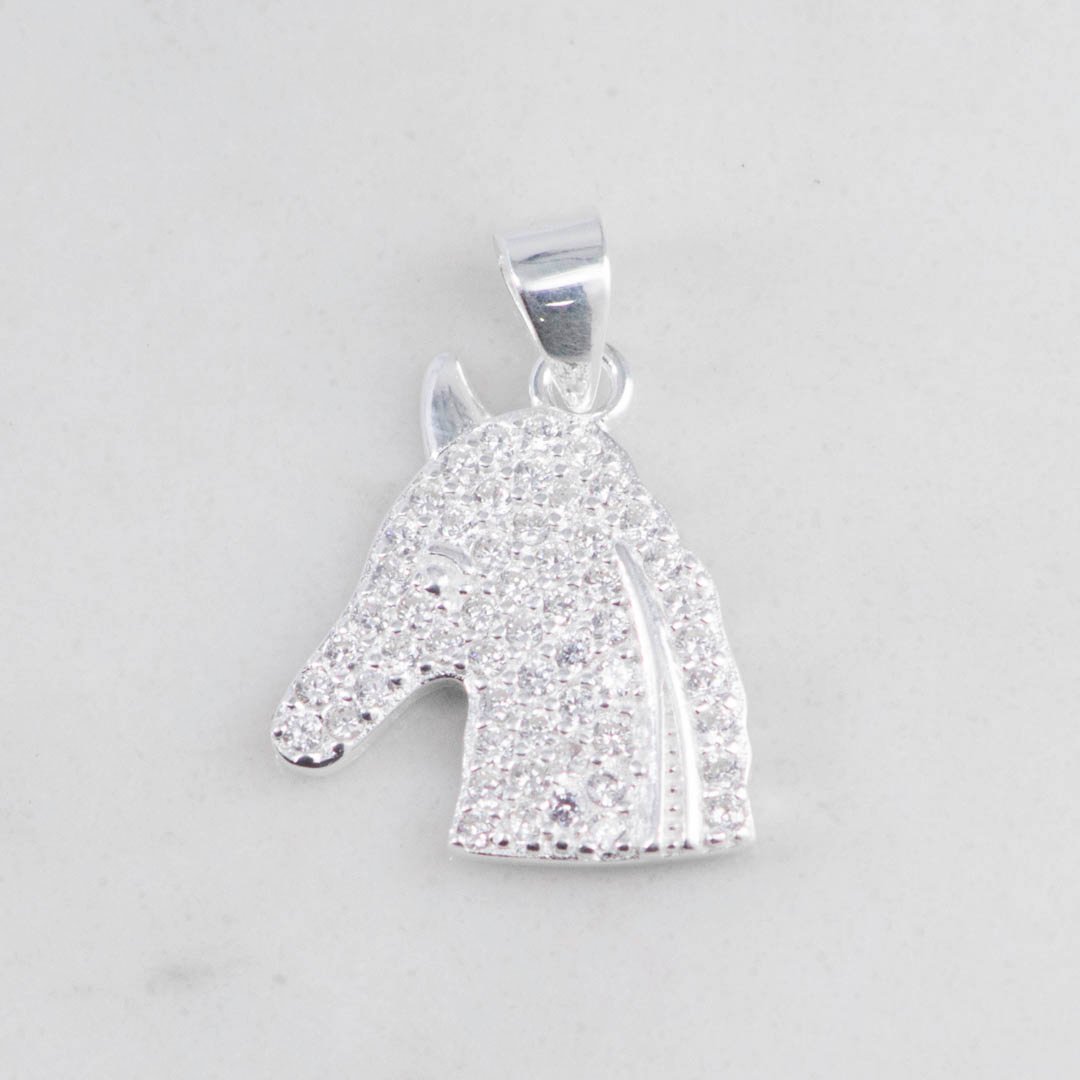 DIJE CABEZA CABALLO FULL CIRCONES