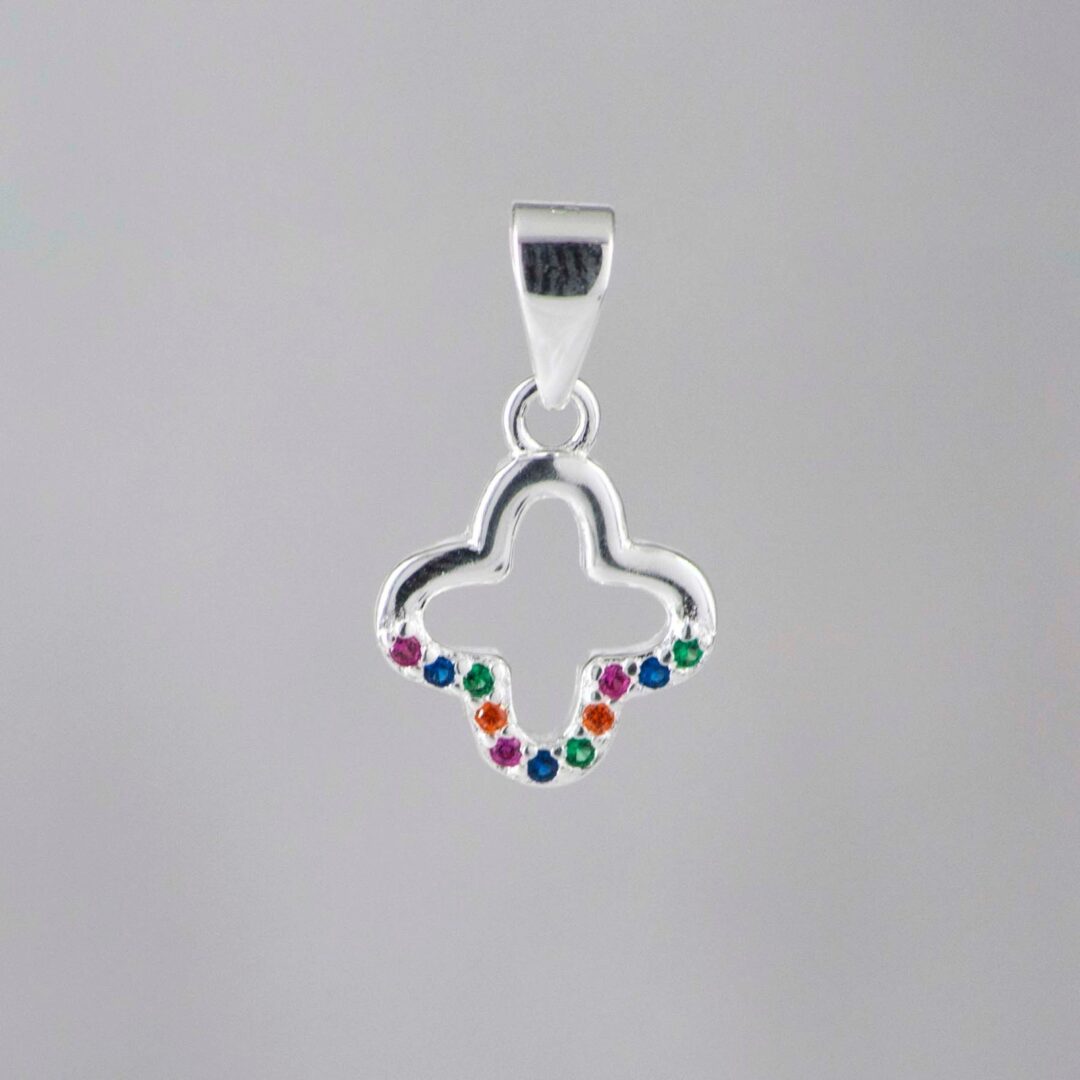 DIJE TIPO VAN CLEEF SILUETA CIRCONES