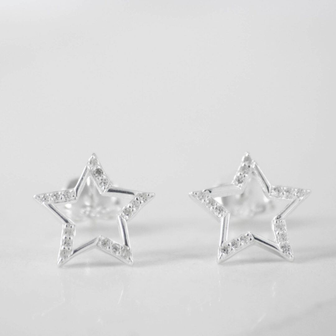 TOPO SILUETA ESTRELLA MICROCIRCONES